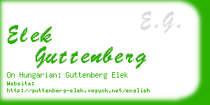 elek guttenberg business card